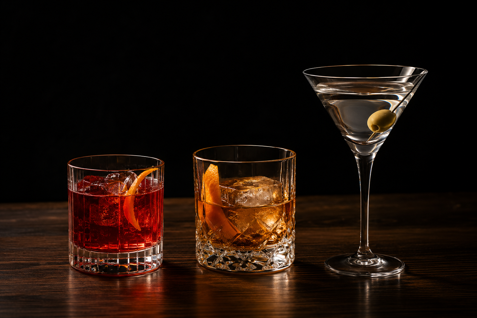 Cocktailauswahl der Menürichtung Classic Menu